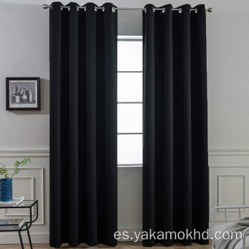 Cortinas opacas negras para dormitorio